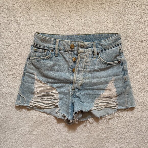 American Eagle Ripped Denim Shorts - Picture 1 of 3